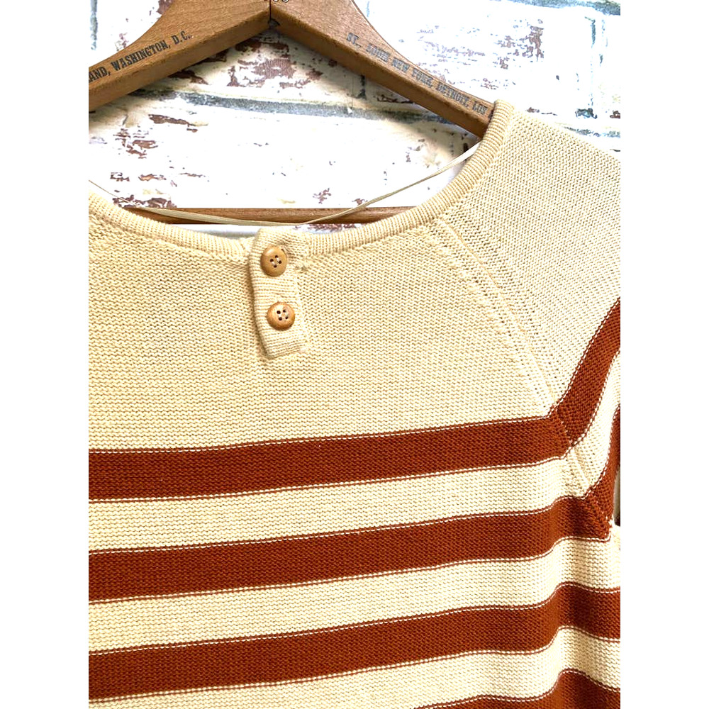 Free People Beach Pure Cotton Knit Nautical Striped Oversided Tunic Sweater - Picture 11 of 11